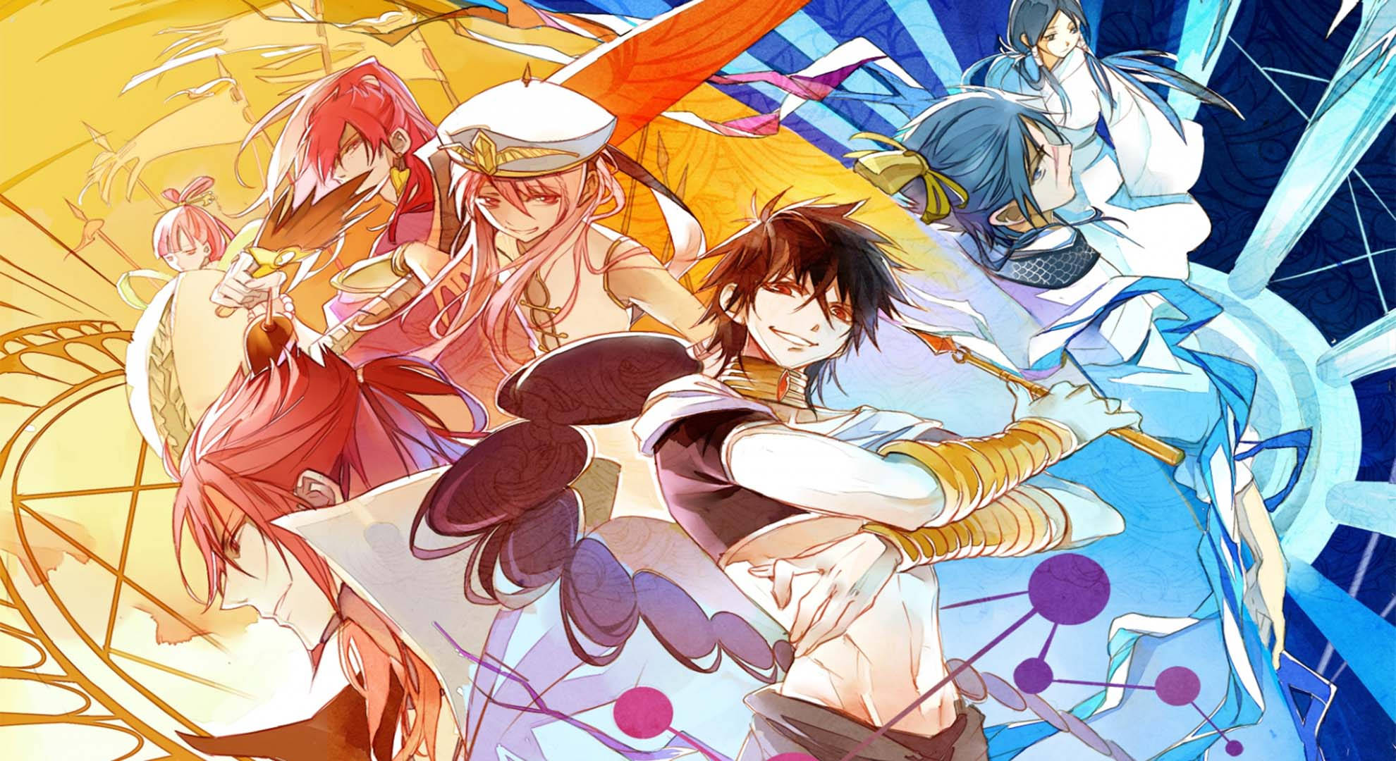 Magi The Kingdom Of Magic, anime, golden, Full HD Desktop Wallpaper