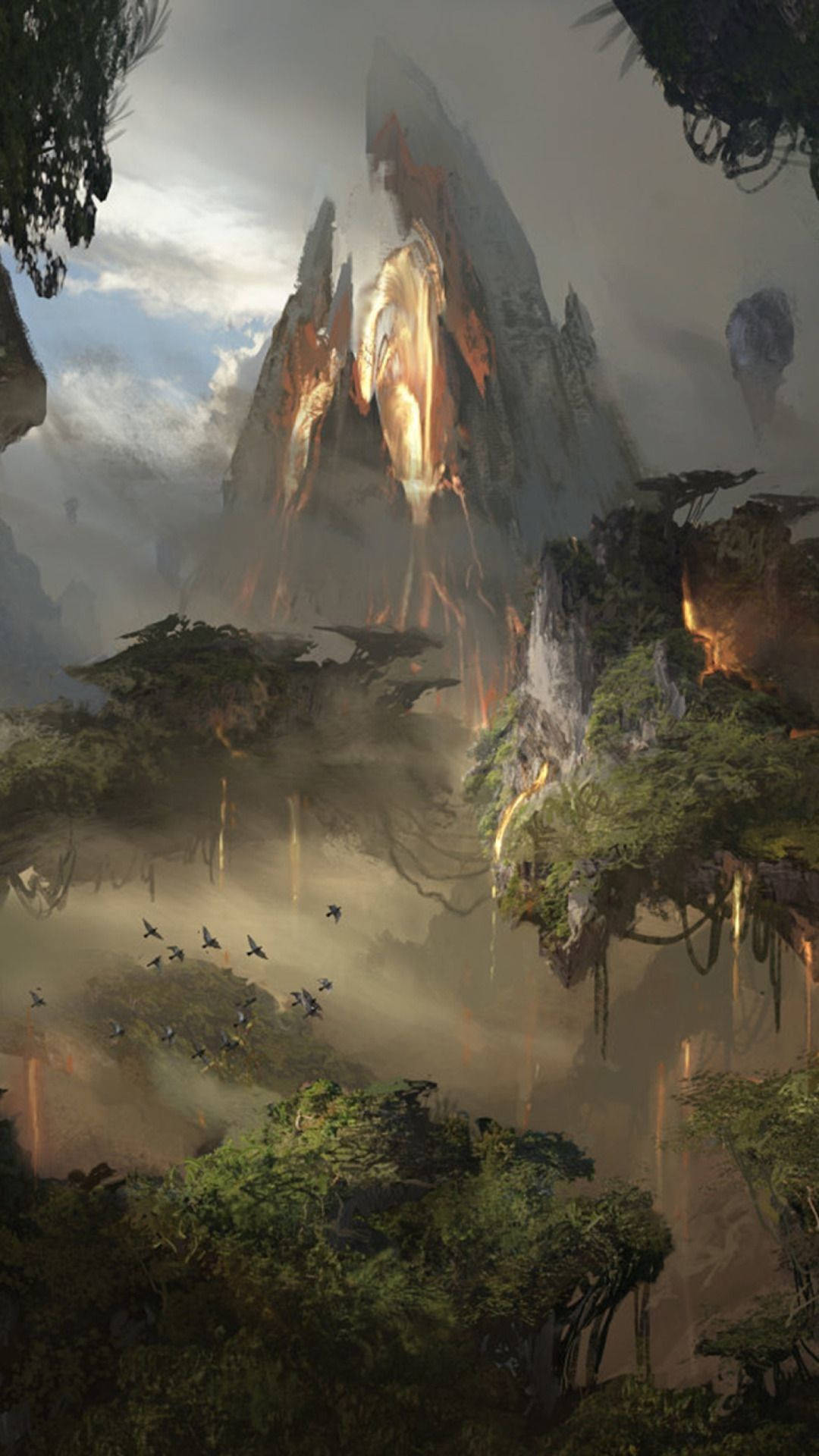 Magic The Gathering, forest, mountain top, Full HD Phone Wallpaper