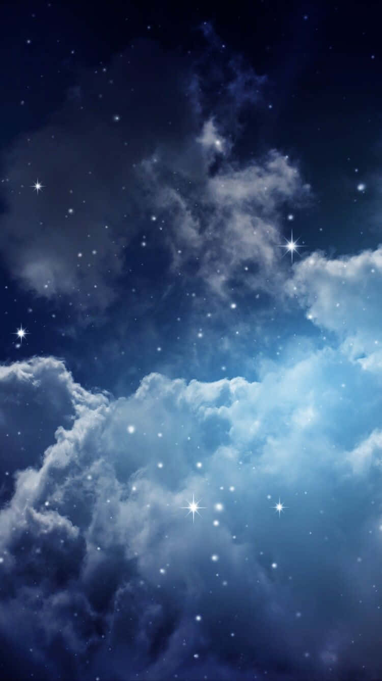 Magical Night Sky, stars, clouds, HD Phone Wallpaper