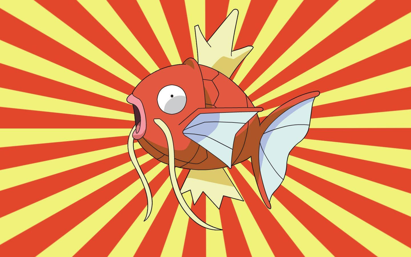 Magikarp, red fish, crown, HD Desktop Wallpaper