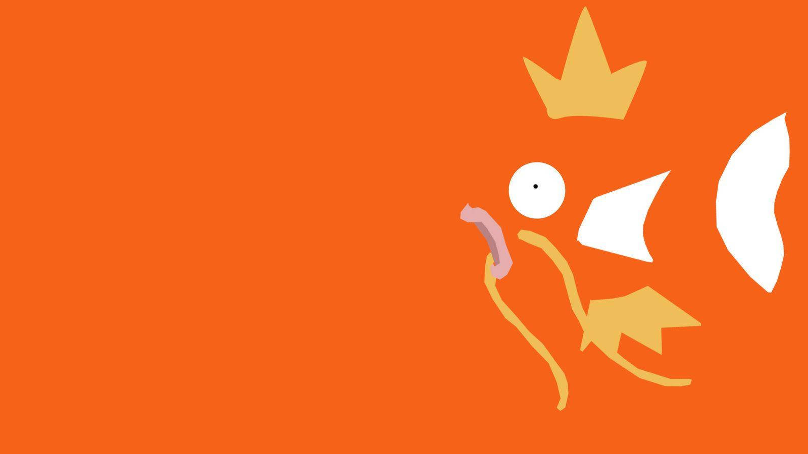 Magikarp, orange, white, HD Desktop Wallpaper