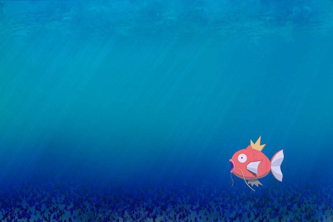 Magikarp, blue waters, swimming, SD Desktop Wallpaper