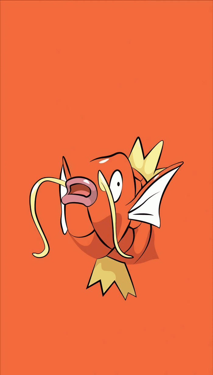 Magikarp, orange, yellow fins, SD Phone Wallpaper