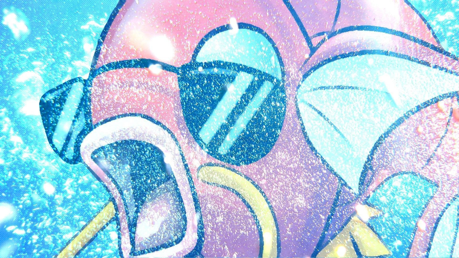 Magikarp, sunglasses, pink creature, Full HD Desktop Wallpaper