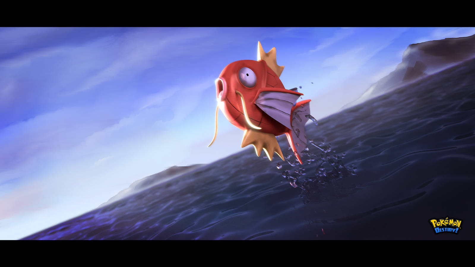 Magikarp, 3D Art, jumping, HD Desktop Wallpaper