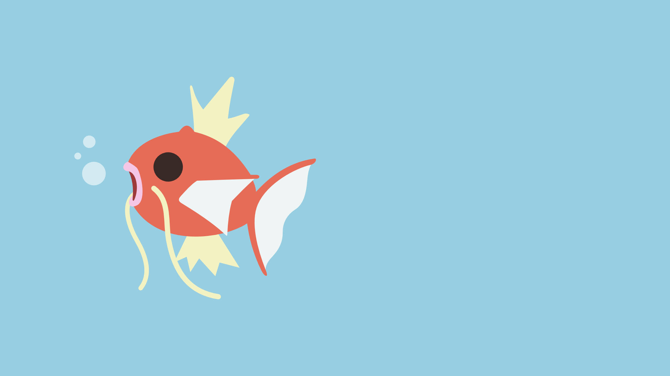 Magikarp, black eye, bubbles, Full HD Desktop Wallpaper