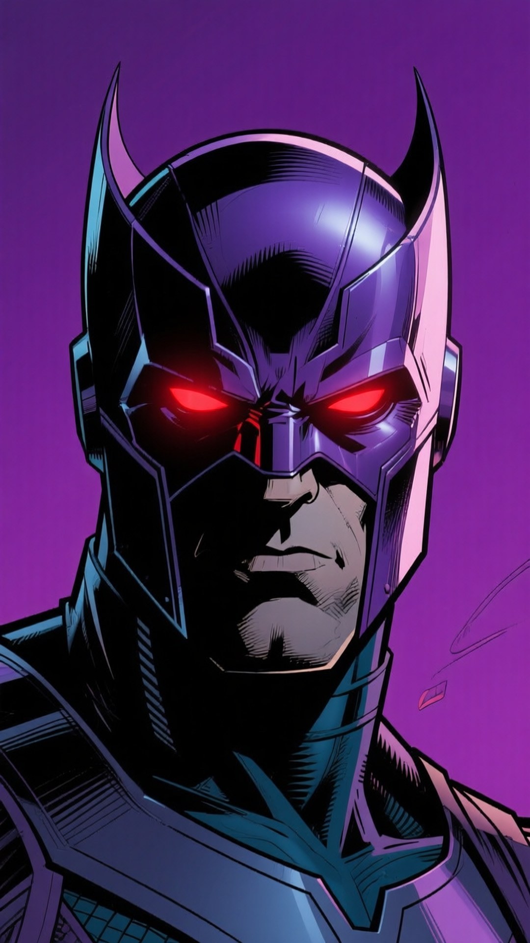 Magneto, glowing red eyes, purple armored helmet, Full HD Phone Wallpaper