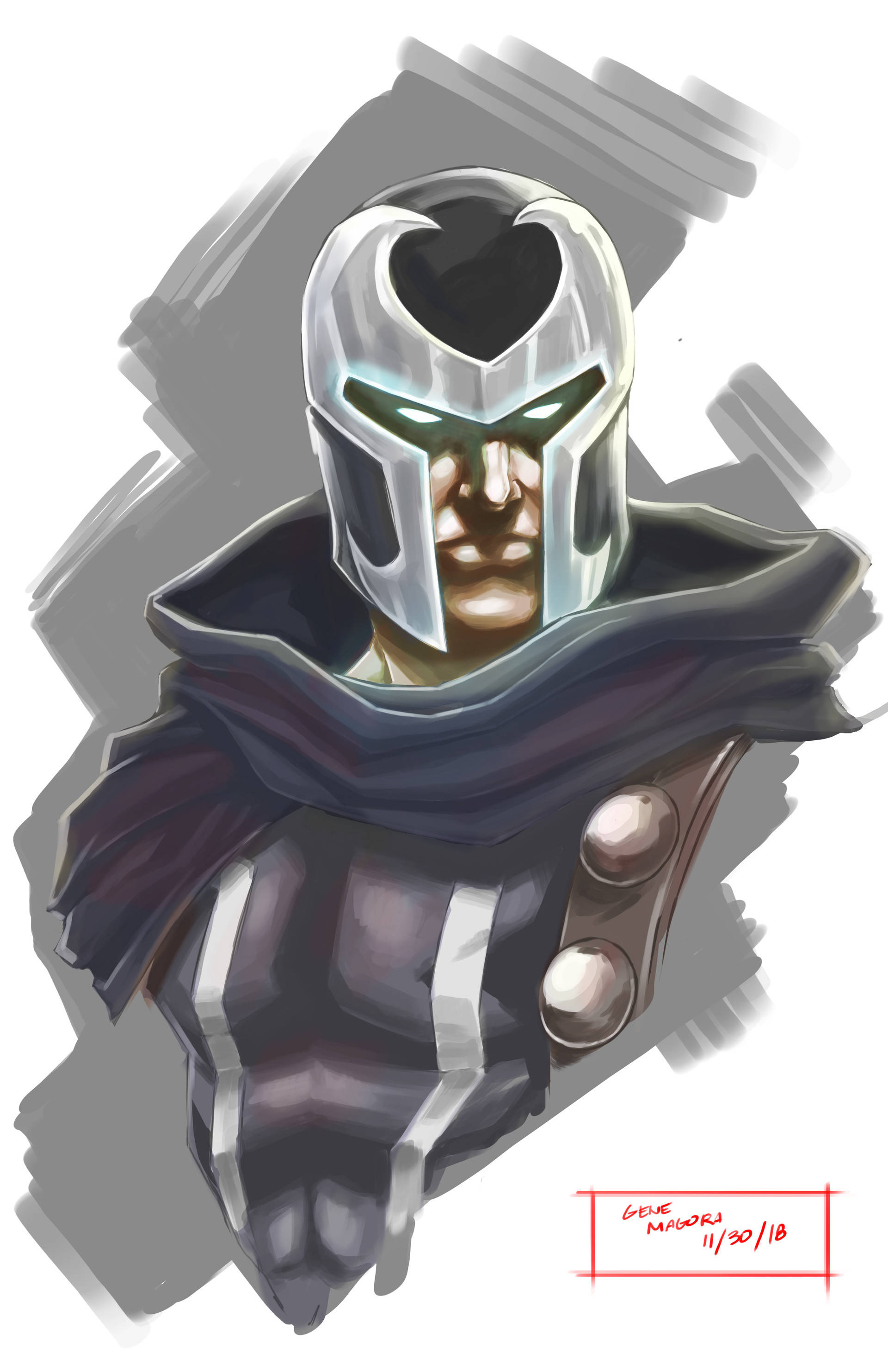 Magneto, iconic helmet, glowing eyes, 2K Phone Wallpaper