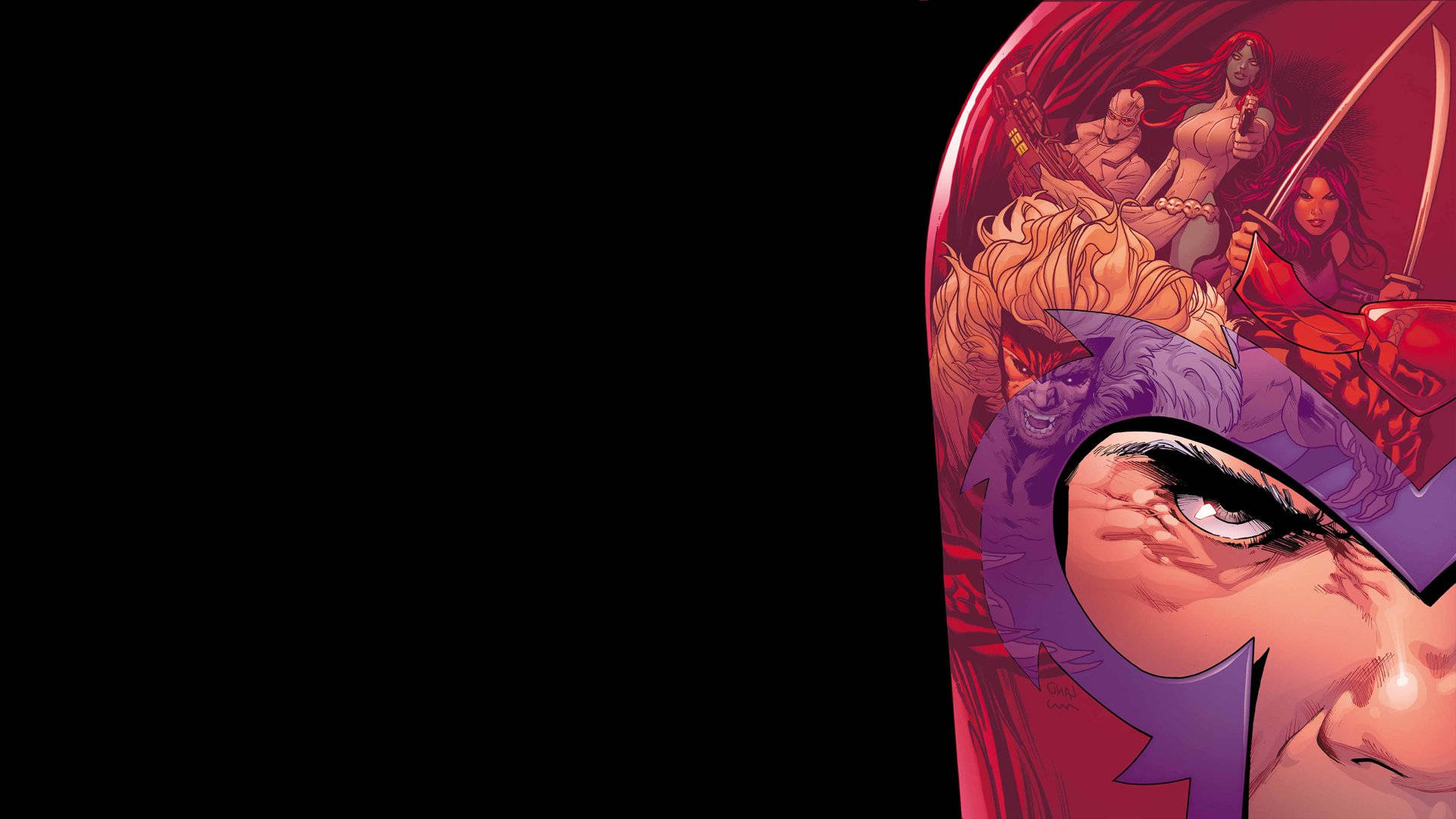 Magneto, helmet, red, Full HD Desktop Wallpaper