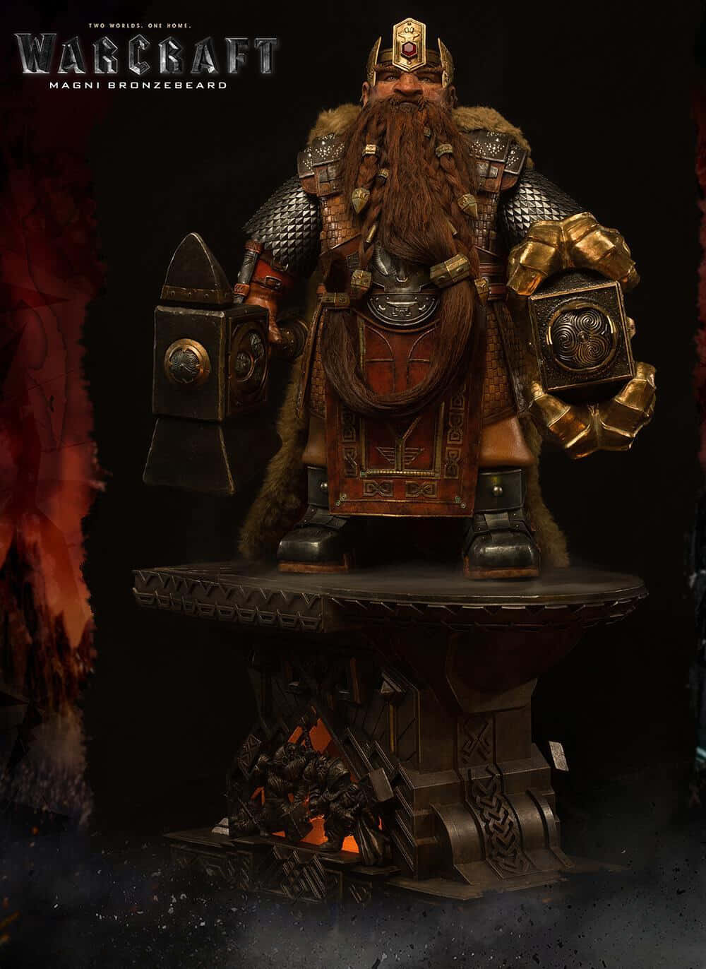 Magni Bronzebeard, royal regalia, ornate armor, HD Phone Wallpaper