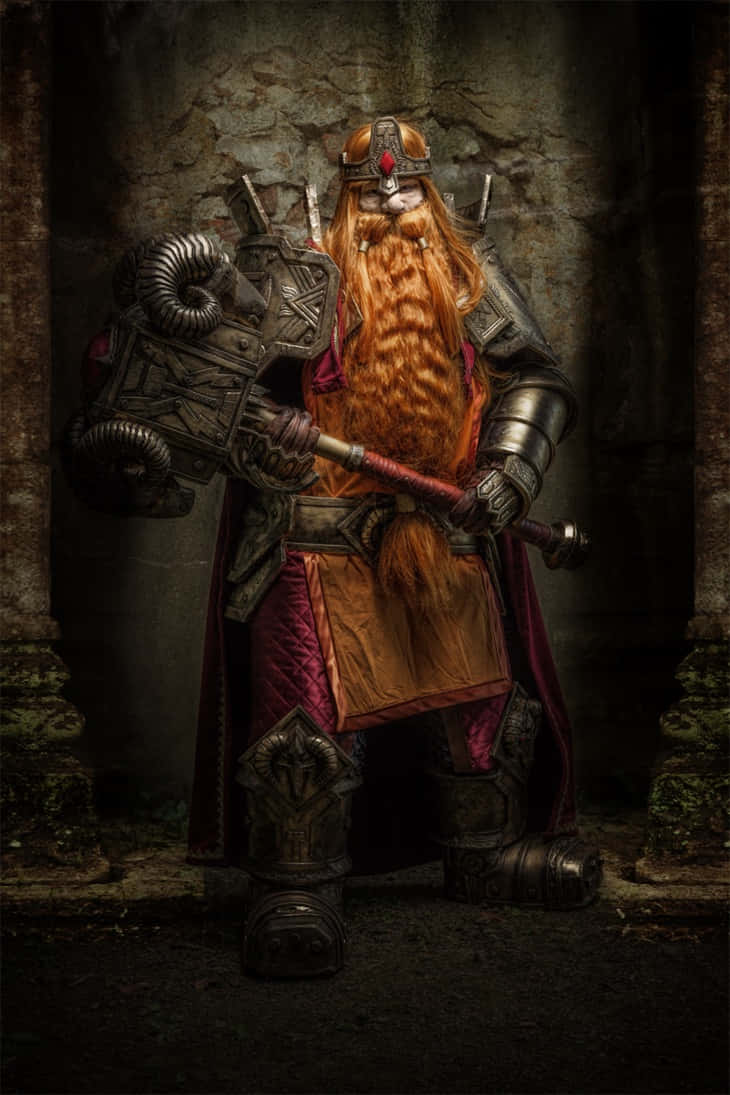 Magni Bronzebeard, dwarves, ornate armor, SD Phone Wallpaper