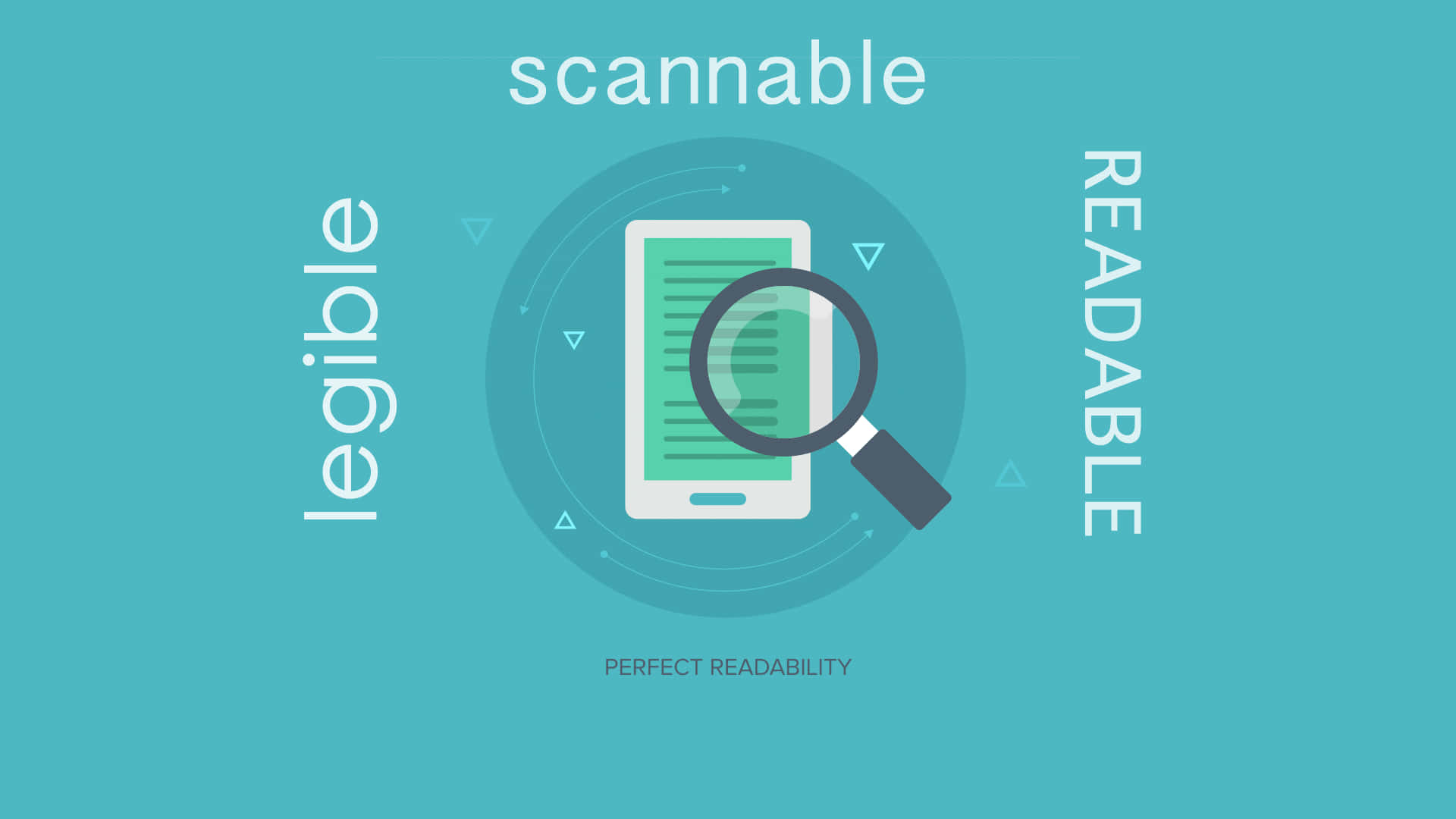 teal background, magnifying glass, smartphone, Full HD Desktop Wallpaper