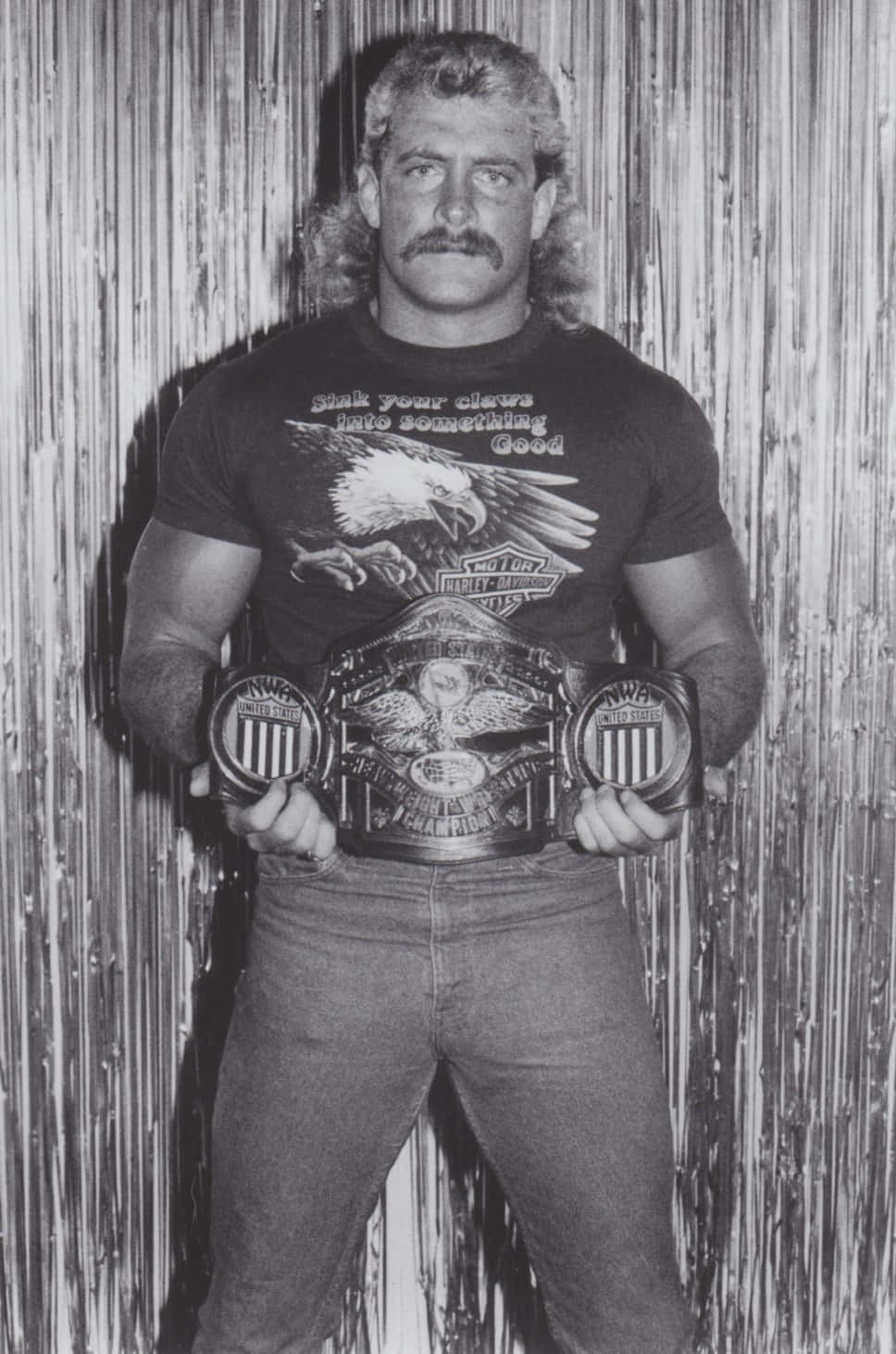 Magnum TA, championship belt, shiny metallic curtain backdrop, HD Phone Wallpaper