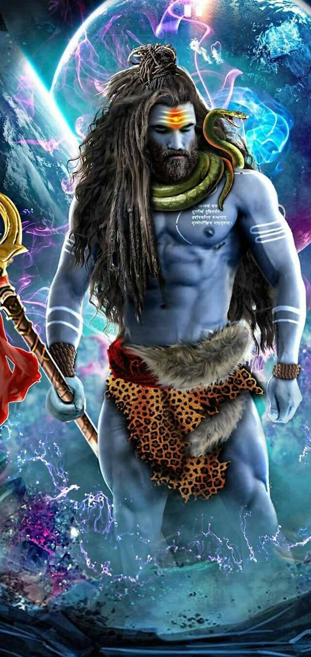Mahadev, blue-skinned, dreadlocks, HD Phone Wallpaper