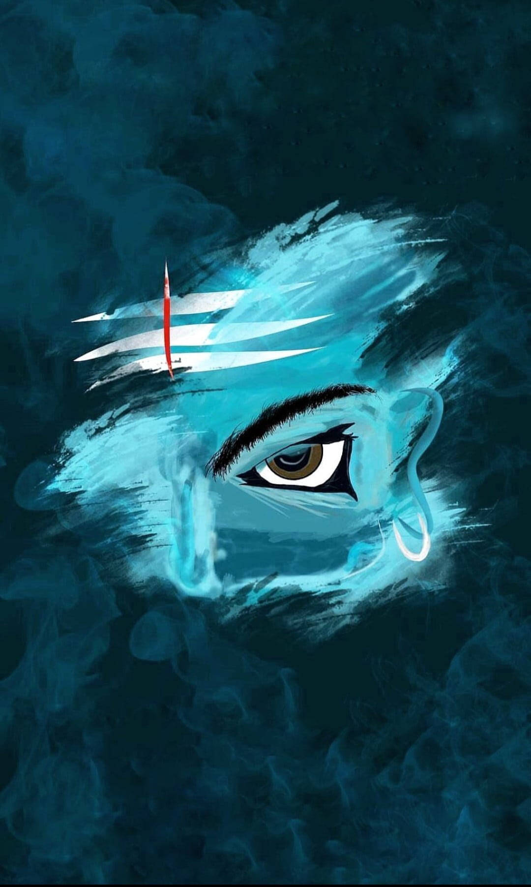 Mahadev Rudra Avatar, blue eye, tear, HD Phone Wallpaper