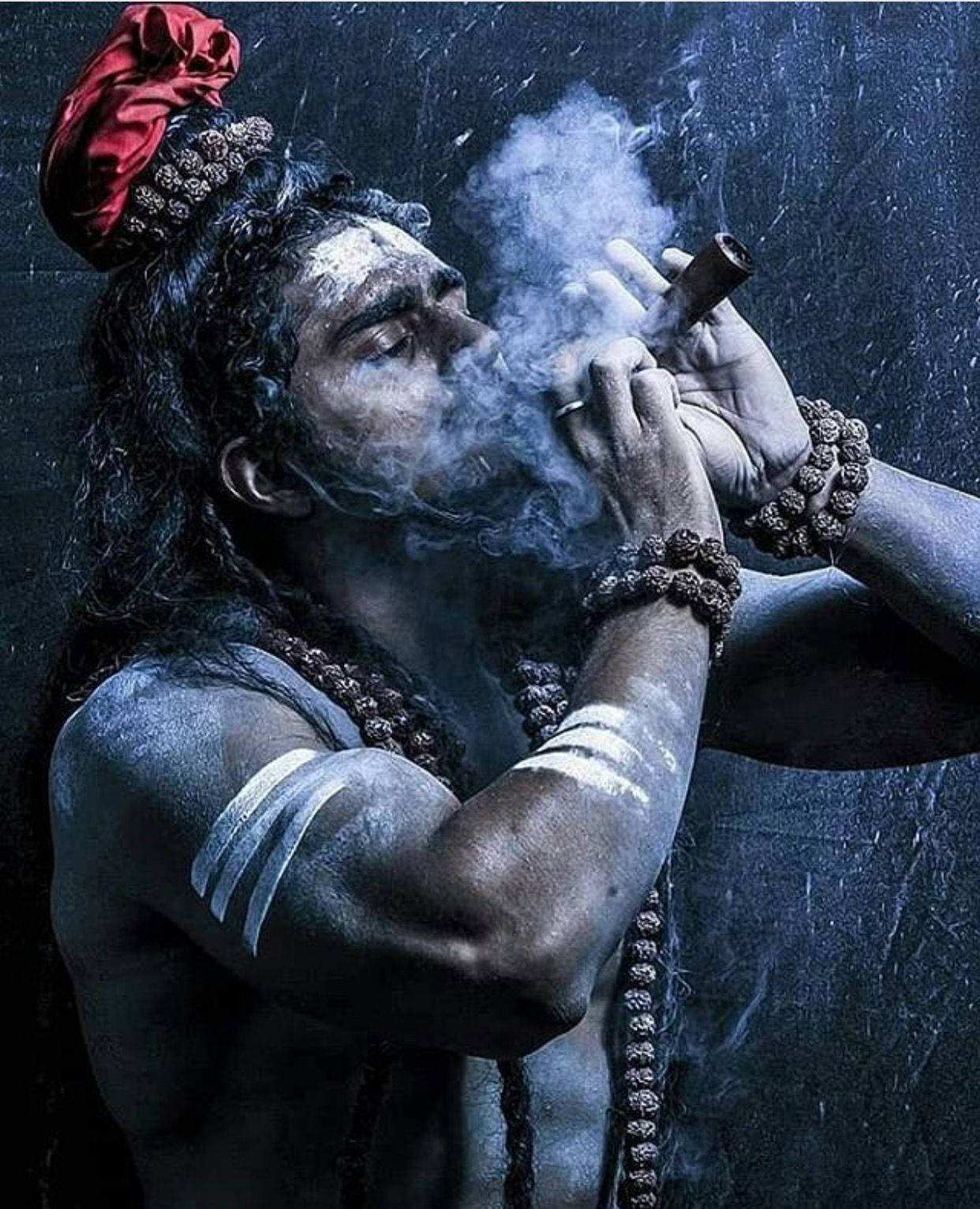 Mahadev, red turban, white markings, HD Phone Wallpaper