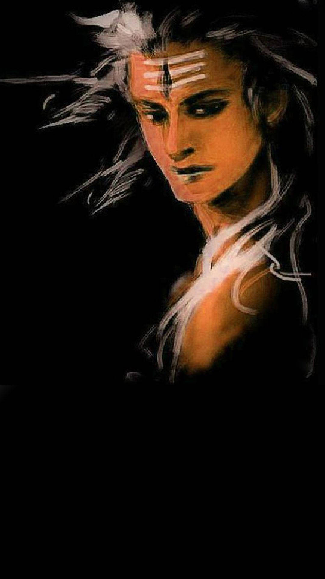 Mahadev, white streaked hair, forehead markings, Full HD Phone Wallpaper