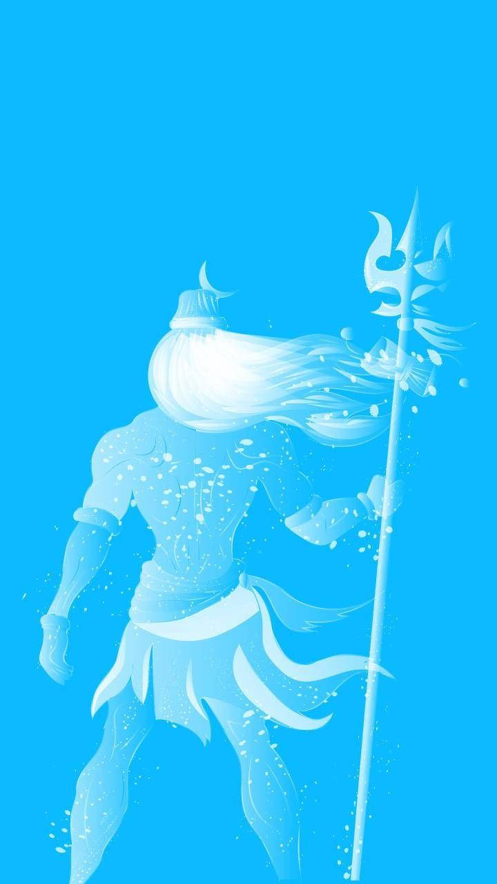 Mahadev, blue, white sea god, HD Phone Wallpaper