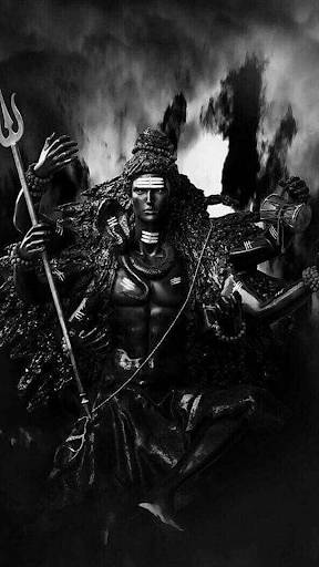Mahadev, multi-armed deity, trident, SD Phone Wallpaper