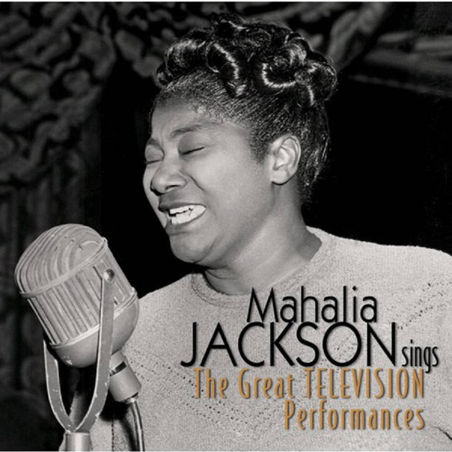 Mahalia Jackson, vintage microphone, black and white photo, SD Desktop Wallpaper