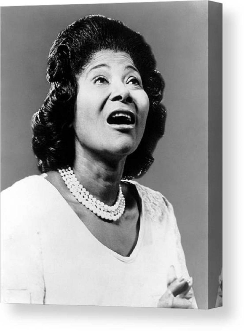 Mahalia Jackson, 1962, black and white portrait, HD Phone Wallpaper
