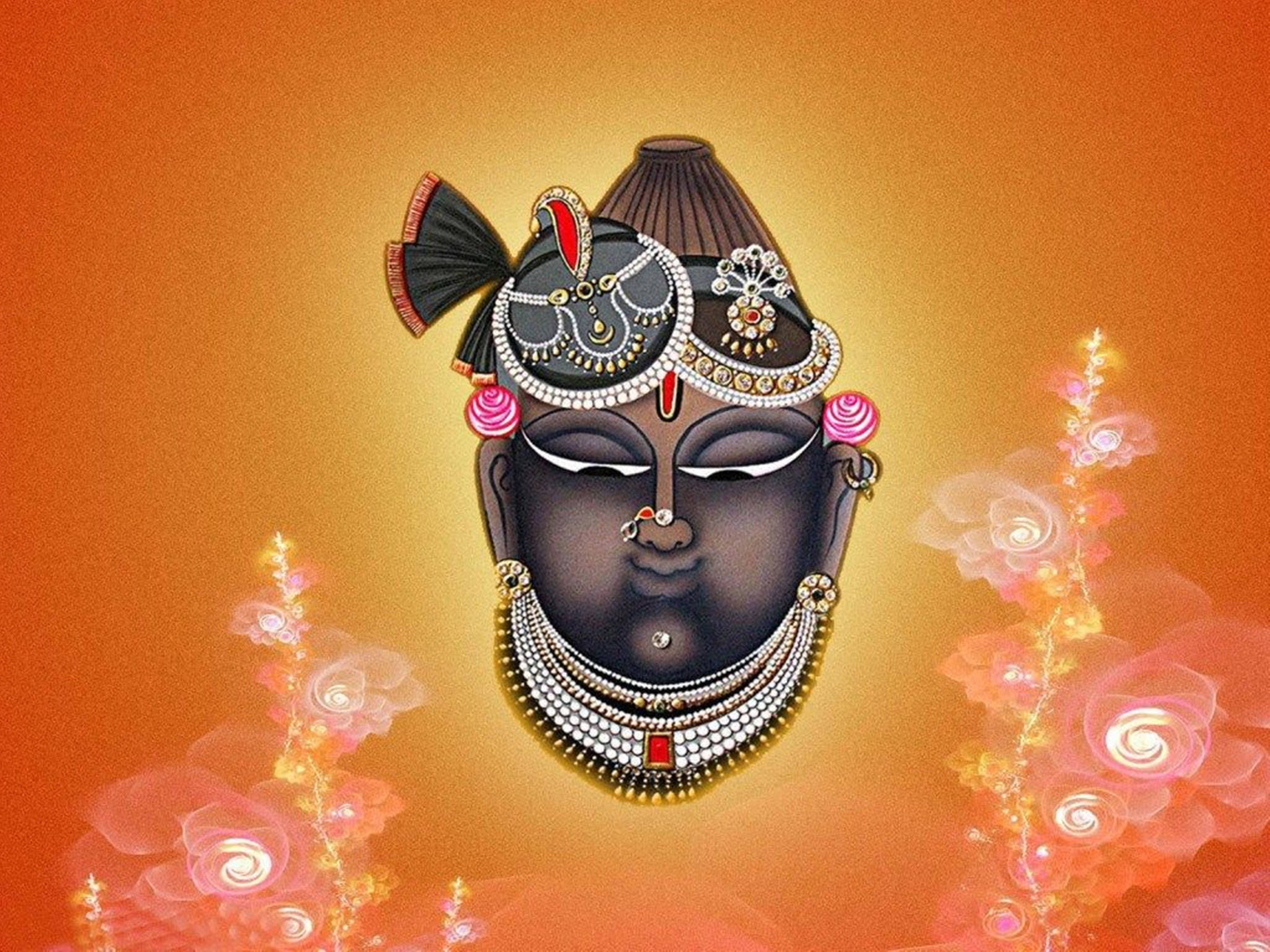 Maharana Pratap, figurative art, glowing pink floral swirls, 4K Desktop Wallpaper