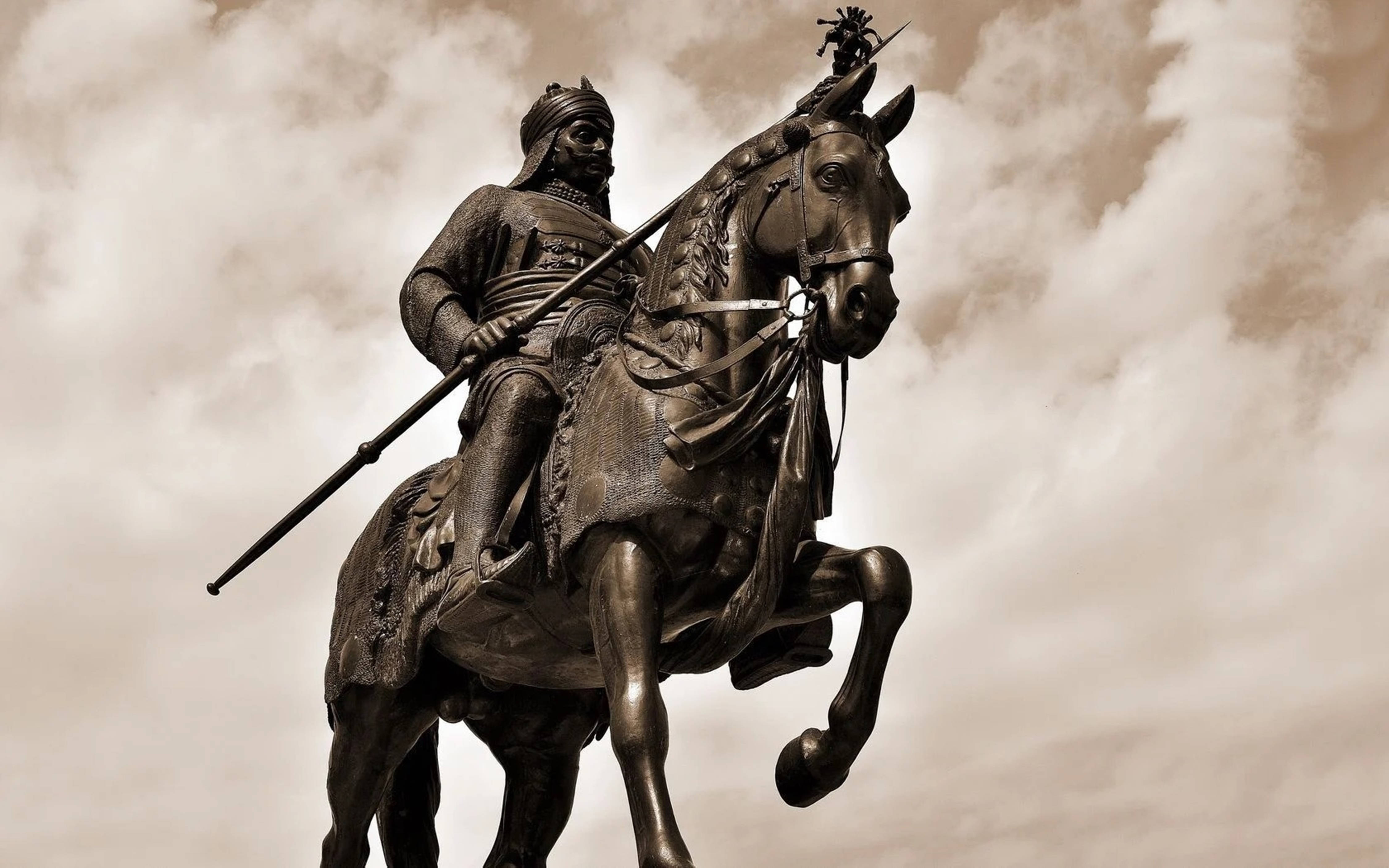 Maharana Pratap, sepia, 4K, 4K Desktop Wallpaper