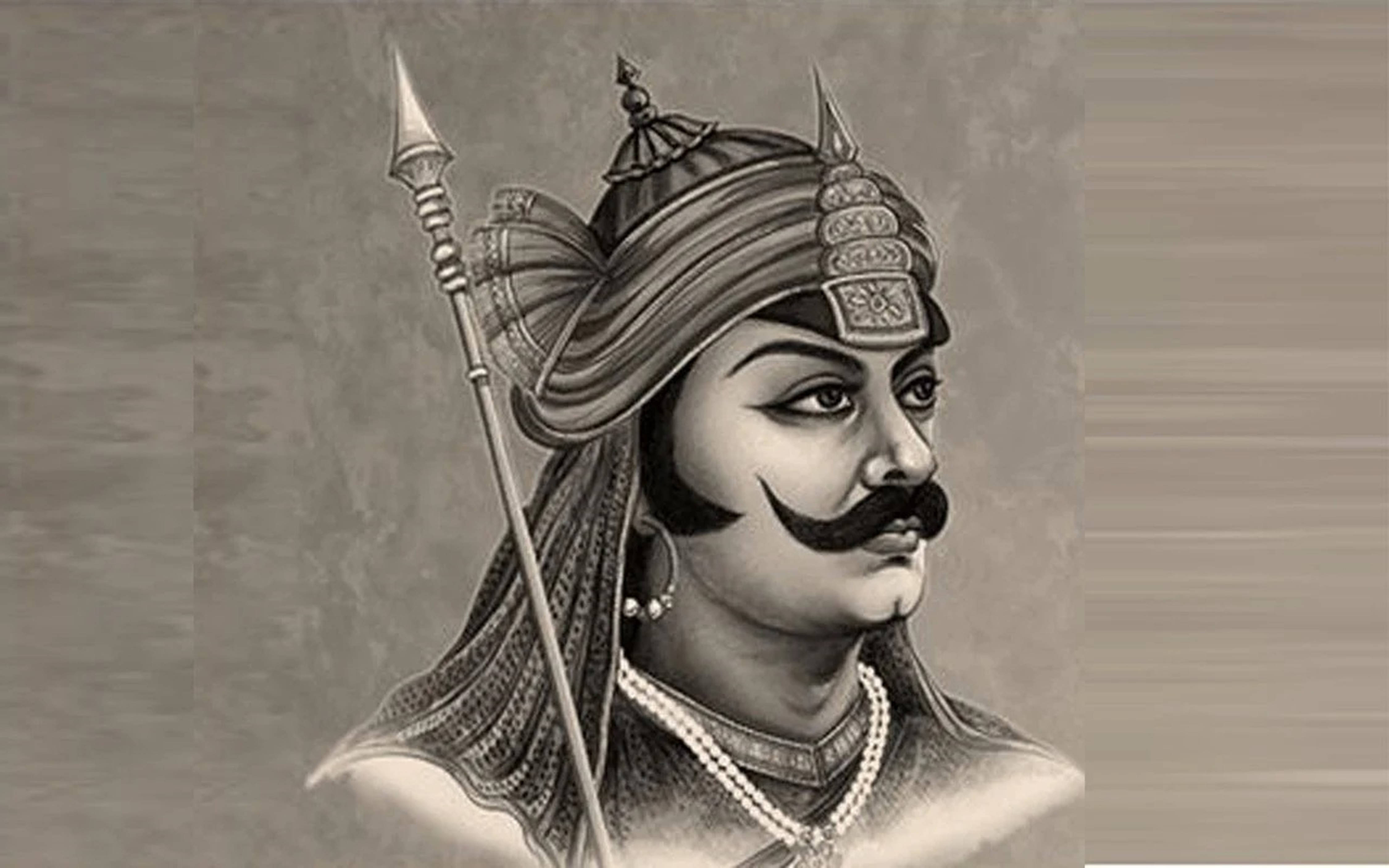 Maharana Pratap, black and white, 4K, 4K Desktop Wallpaper