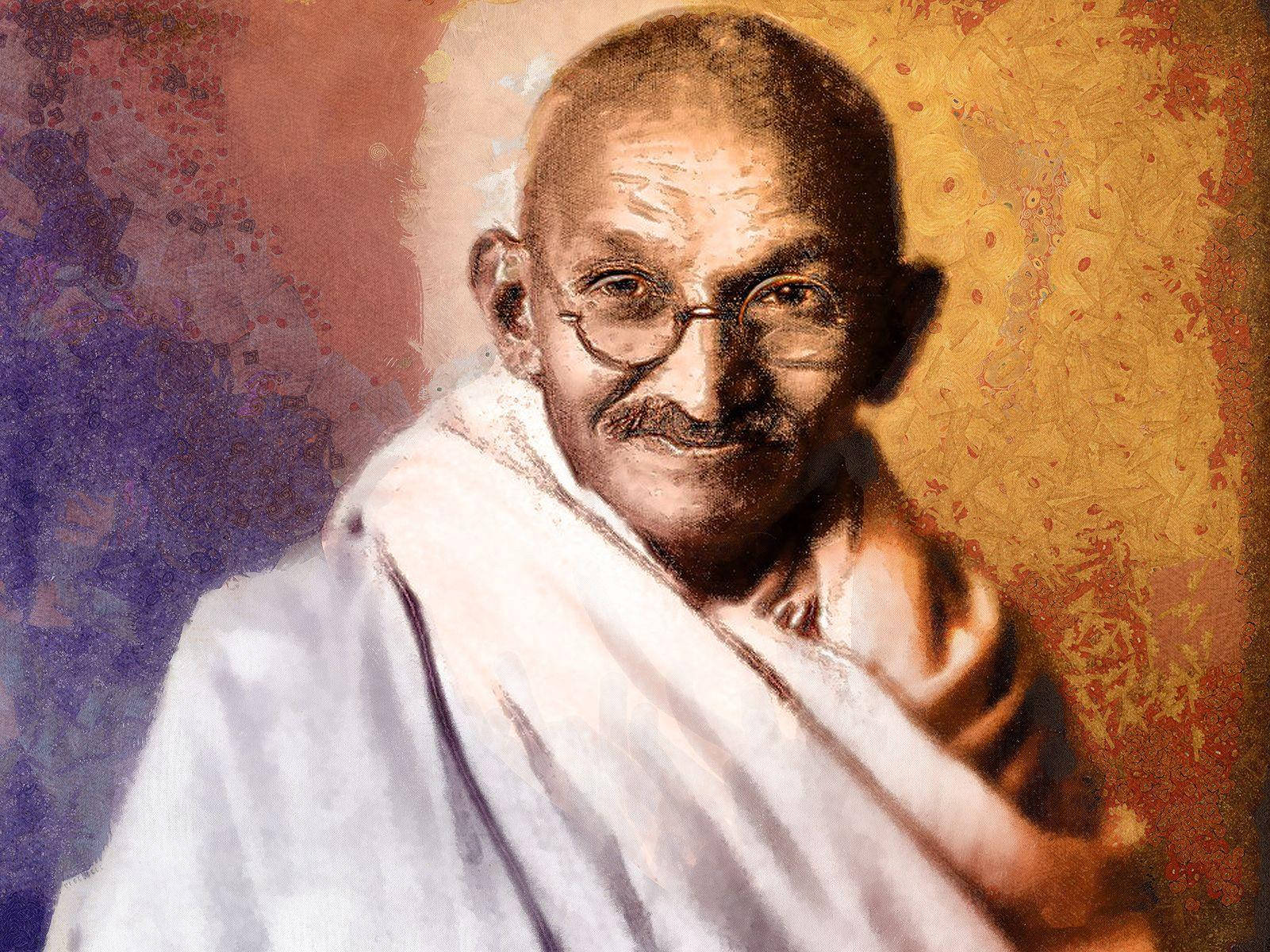 Mahatma Gandhi, white dhoti, glasses, HD Desktop Wallpaper