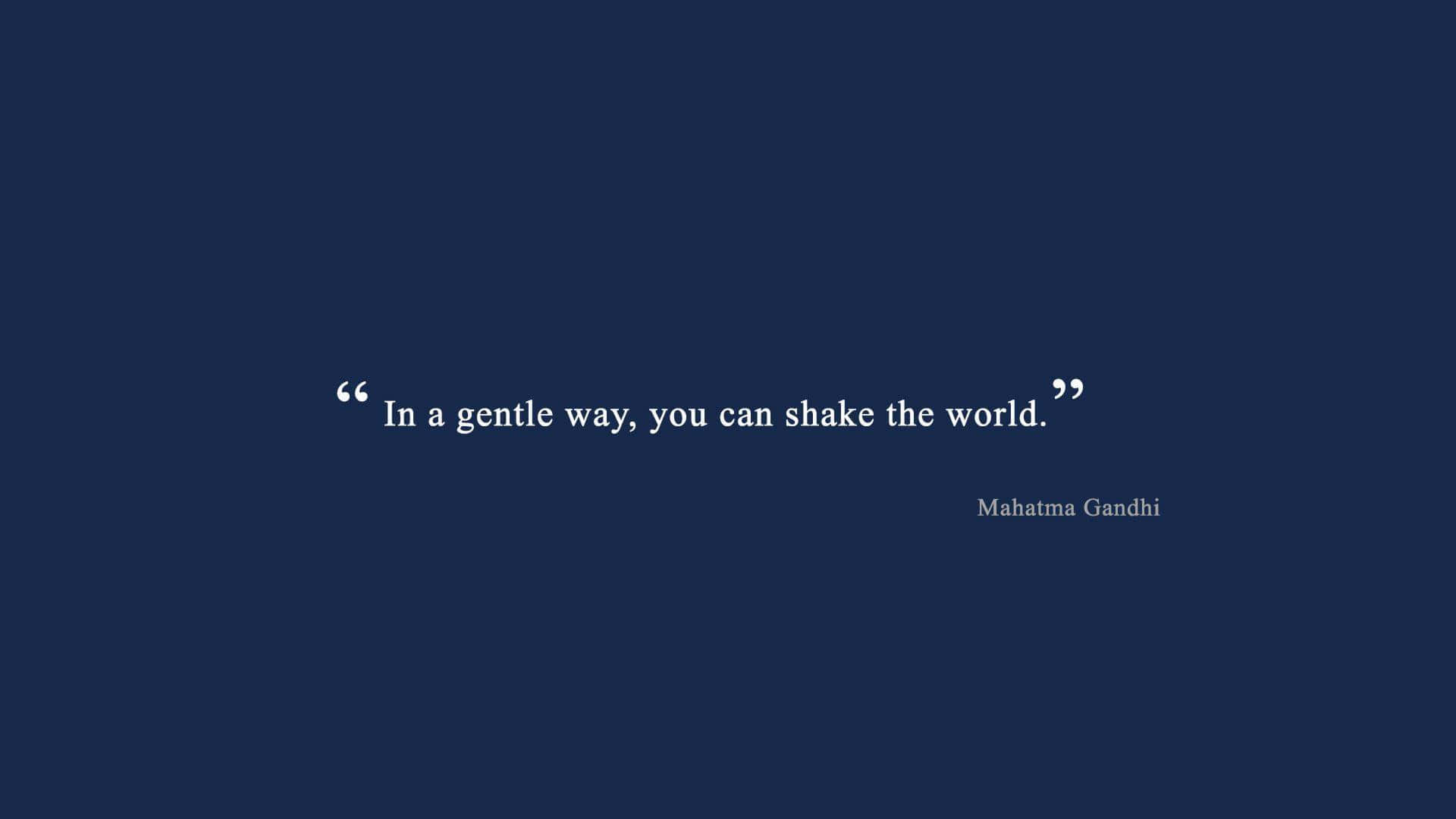 Mahatma Gandhi, white quote, minimalist dark blue background, Full HD Desktop Wallpaper