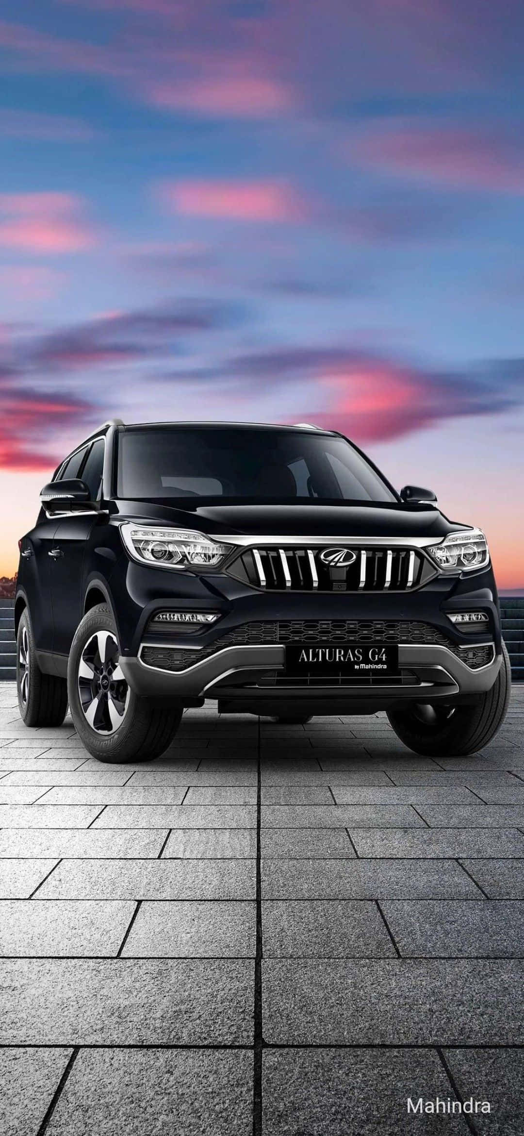 Mahindra Alturas G4, sleek black, gray tiled plaza, Full HD Phone Wallpaper