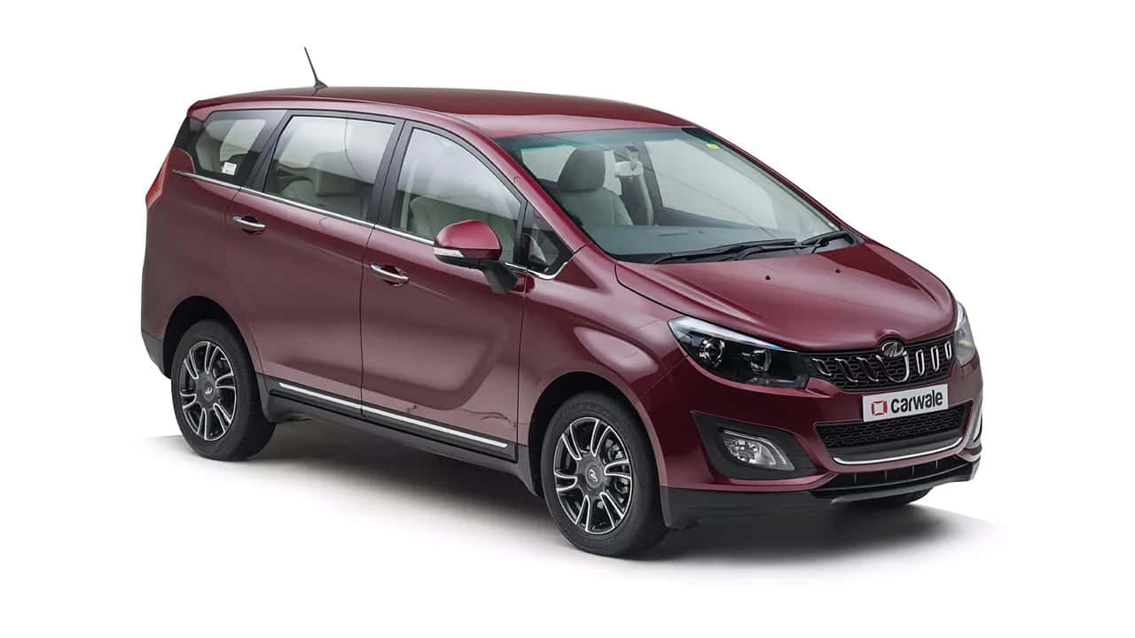 Mahindra Marazzo, Red, maroon minivan, HD Desktop Wallpaper