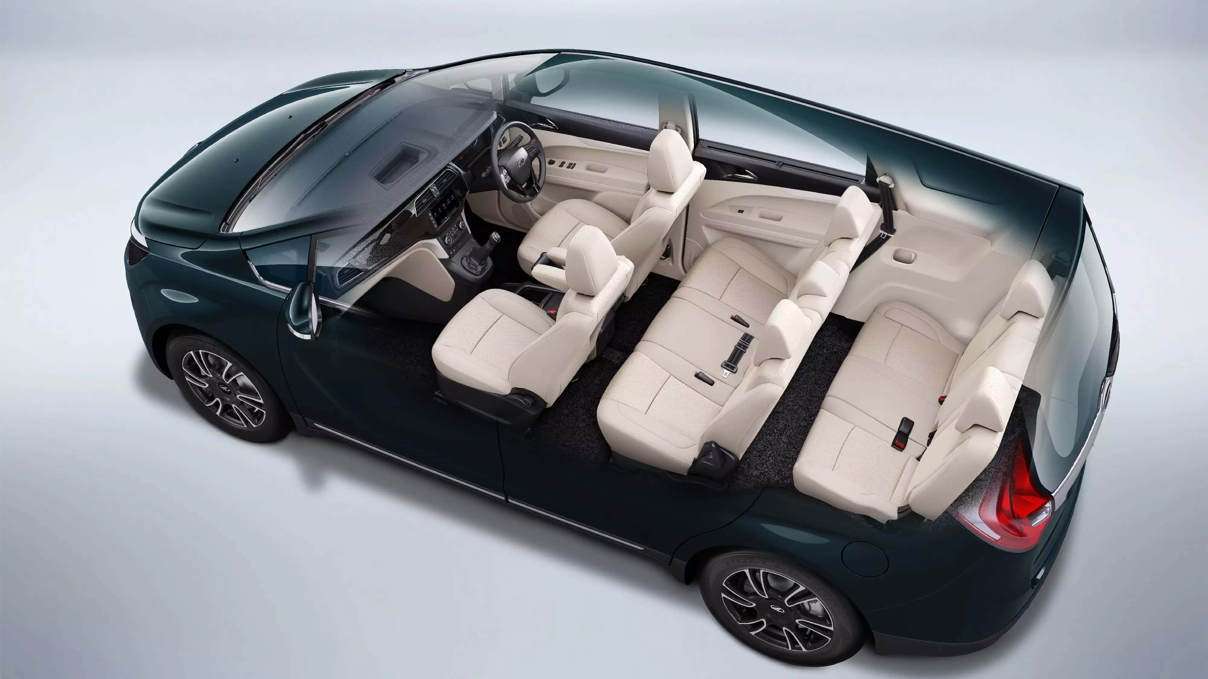 Mahindra Marazzo, dark green, cream leather seats, 4K Desktop Wallpaper