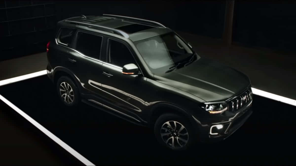 Mahindra Scorpio, dark gray, sleek, SD Desktop Wallpaper