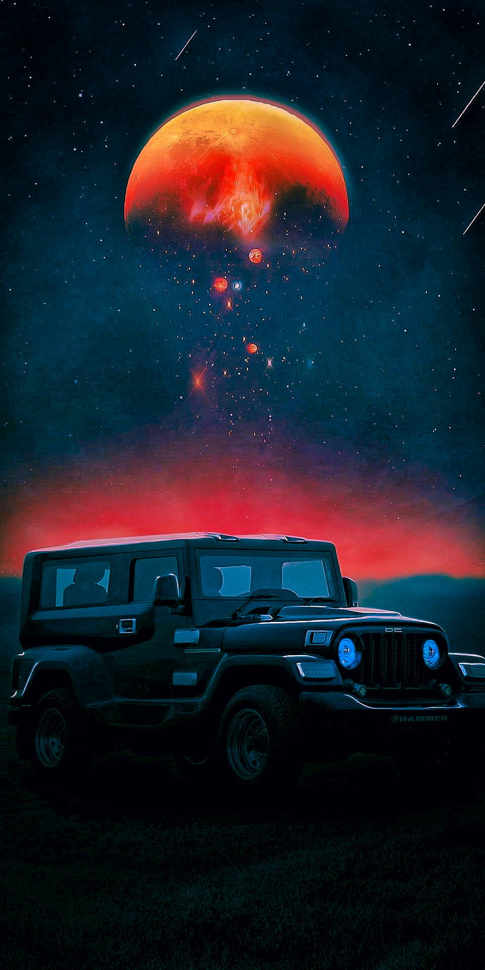 Thar, 4K, red moon, Full HD Phone Wallpaper