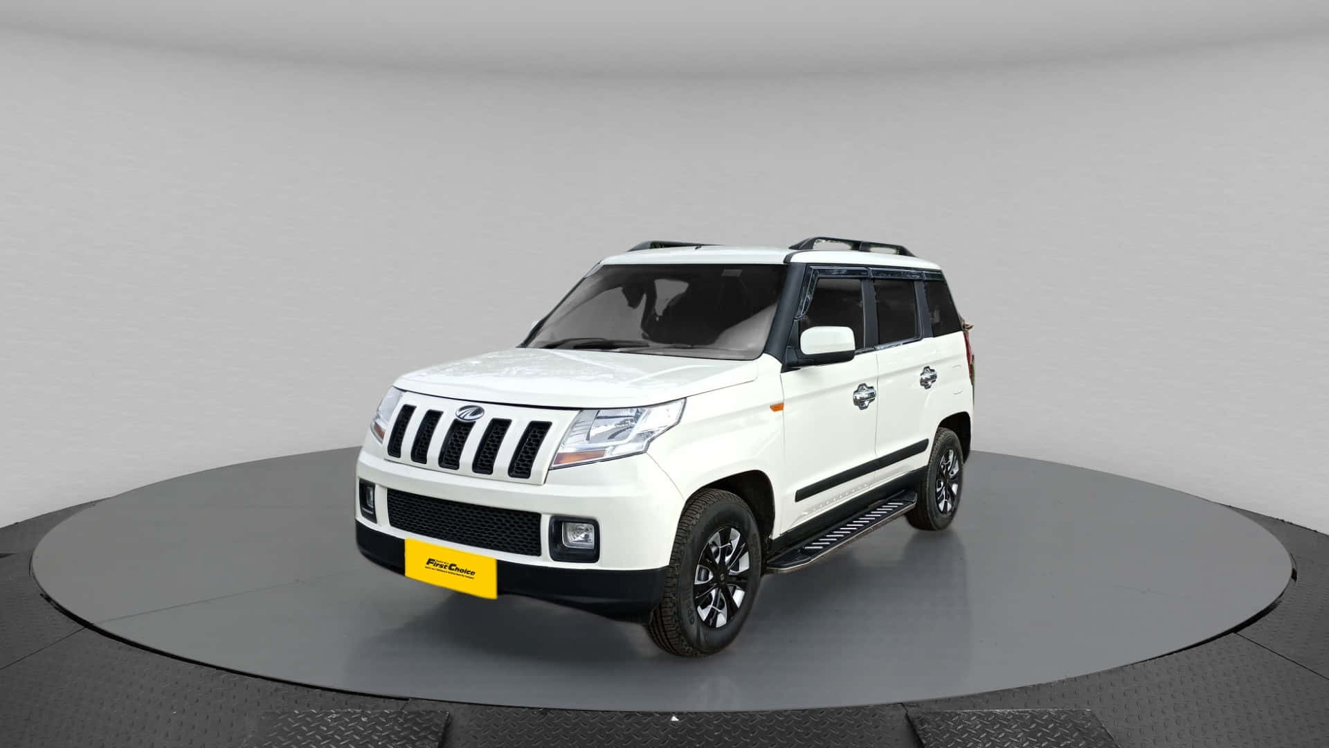 Mahindra TUV300, white SUV, black trim, Full HD Desktop Wallpaper