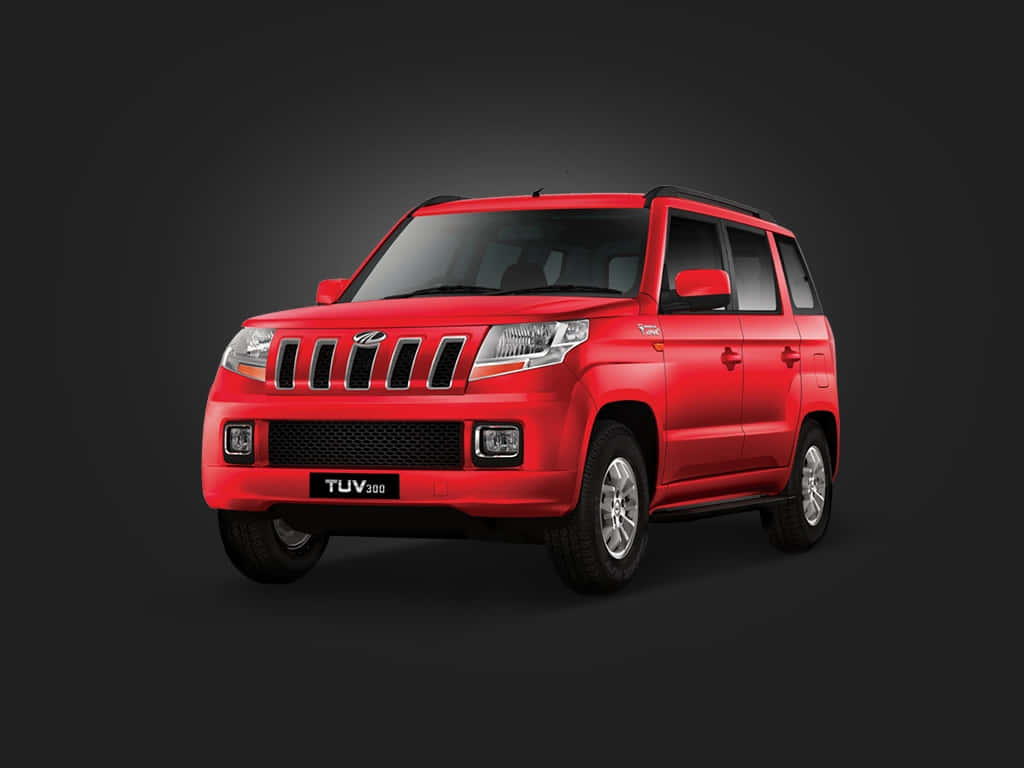 Mahindra TUV300, Red Profile, vibrant red, SD Desktop Wallpaper