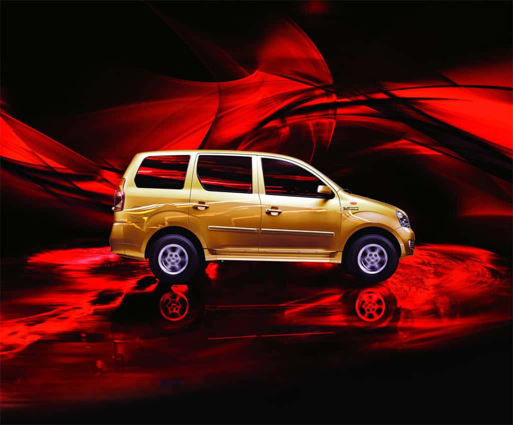 Mahindra Xylo, golden, dramatic red lighting, SD Desktop Wallpaper