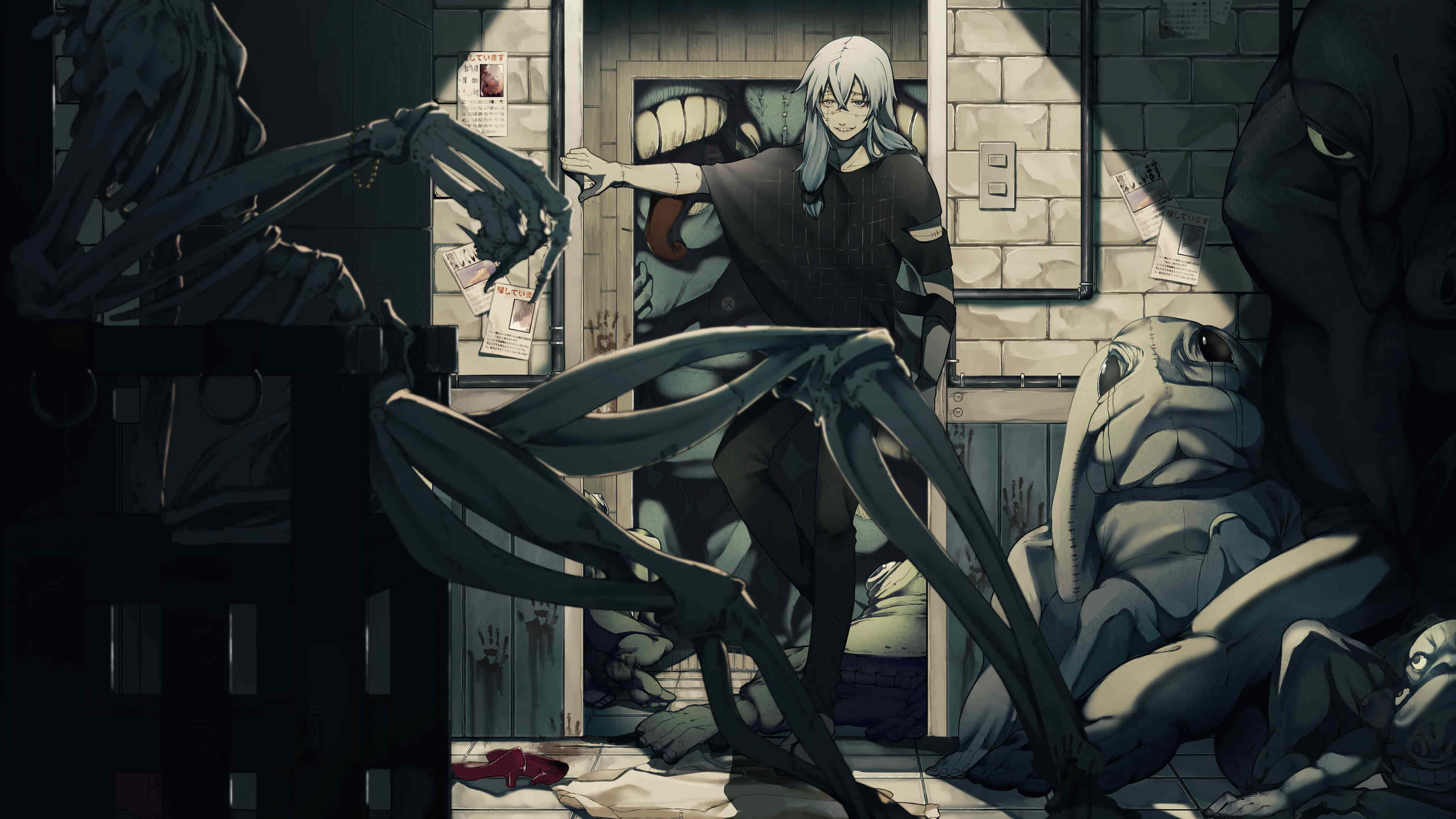 Mahito, anime character, pale-haired, 4K Desktop Wallpaper