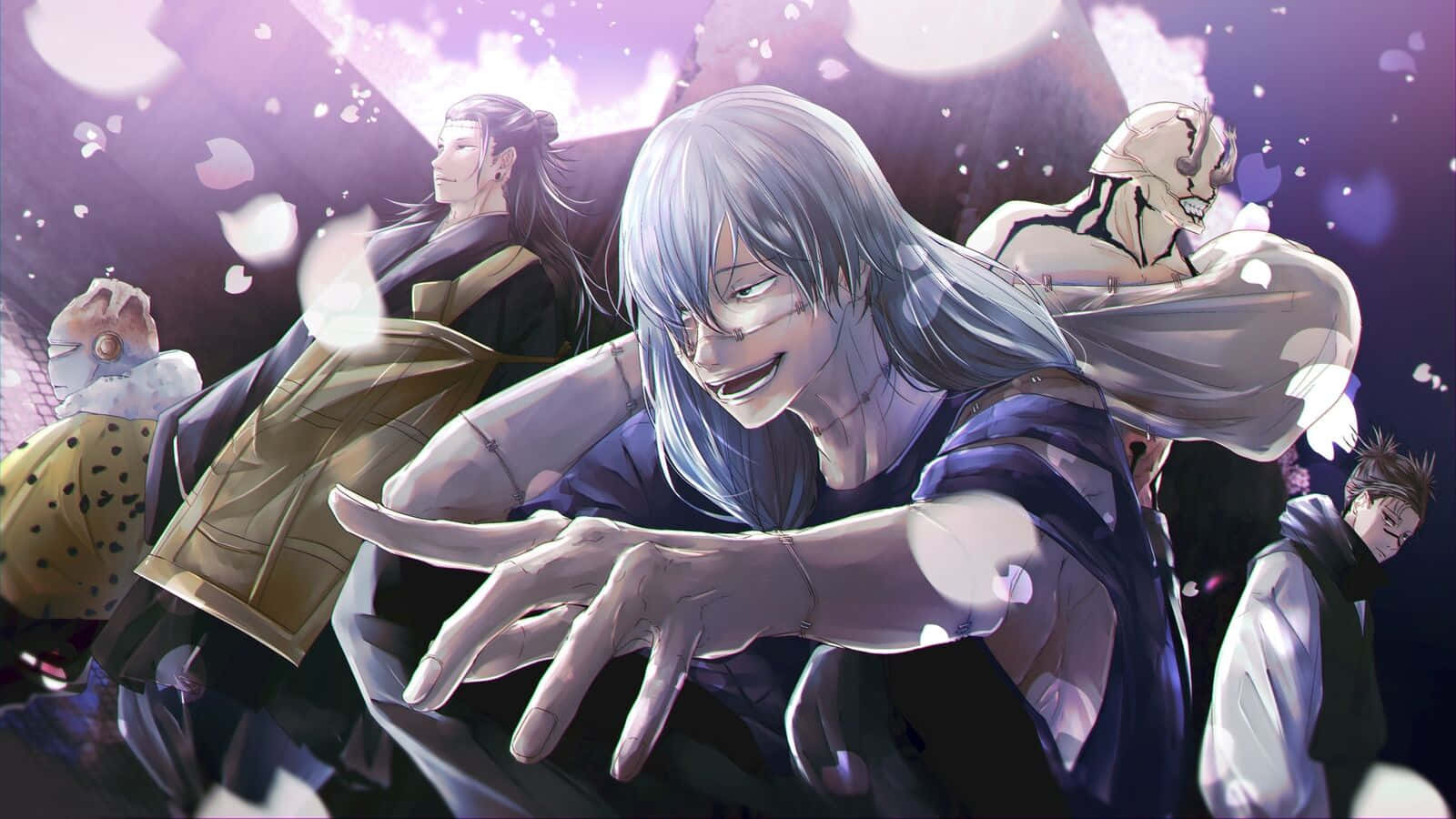 Mahito, cursed spirits, silver-haired anime character, HD Desktop Wallpaper