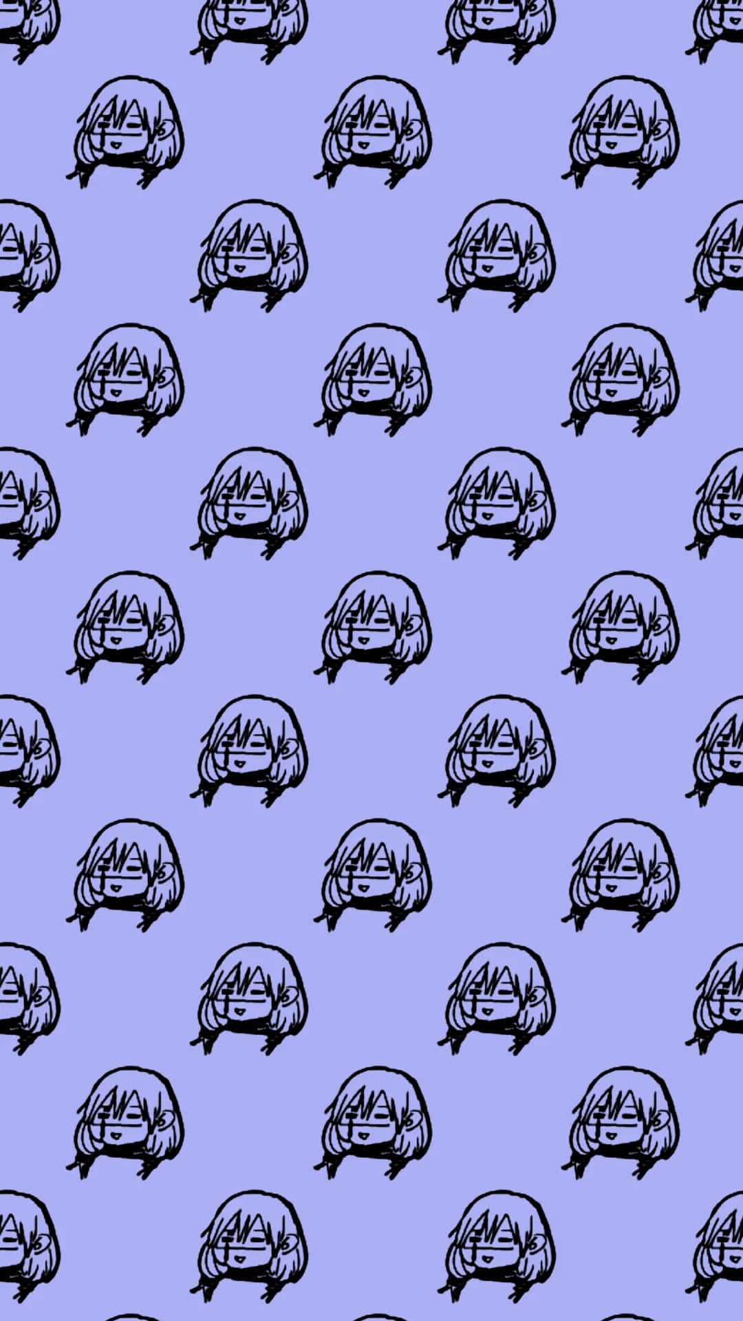 Mahito, black line art, cartoon girl heads, Full HD Phone Wallpaper