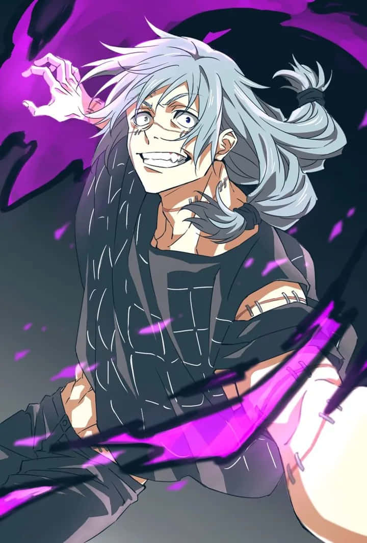Mahito, purple aura, glowing purple energy, SD Phone Wallpaper