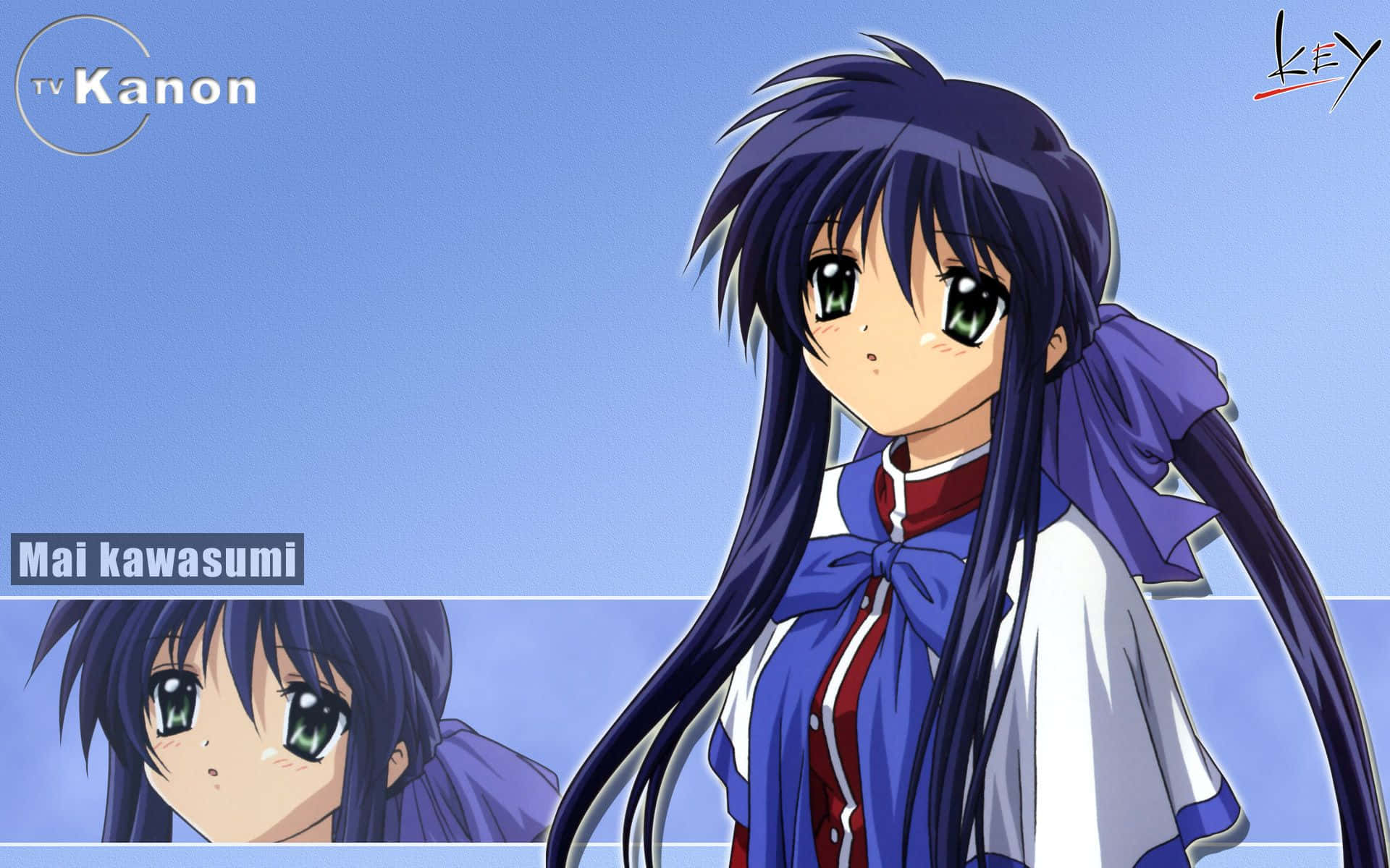 Mai Kawasumi, long dark hair, green eyes, Full HD Desktop Wallpaper