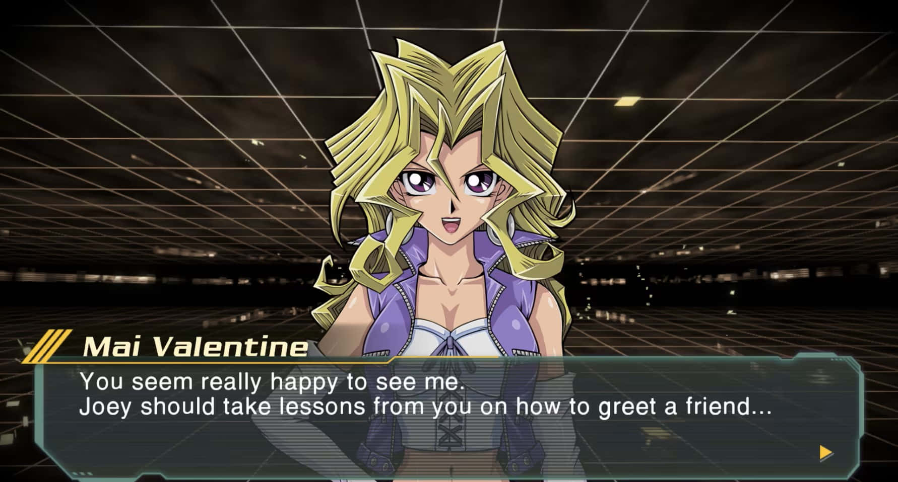 Mai Valentine, spiky blonde hair, purple jacket, HD Desktop Wallpaper