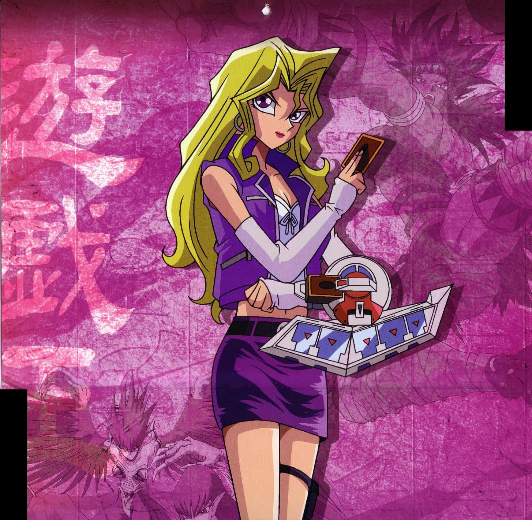 Mai Valentine, card, duel disk, HD Desktop Wallpaper
