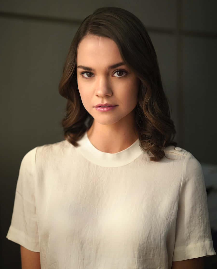 Maia Mitchell, Australian actress, wavy brown hair, SD Phone Wallpaper