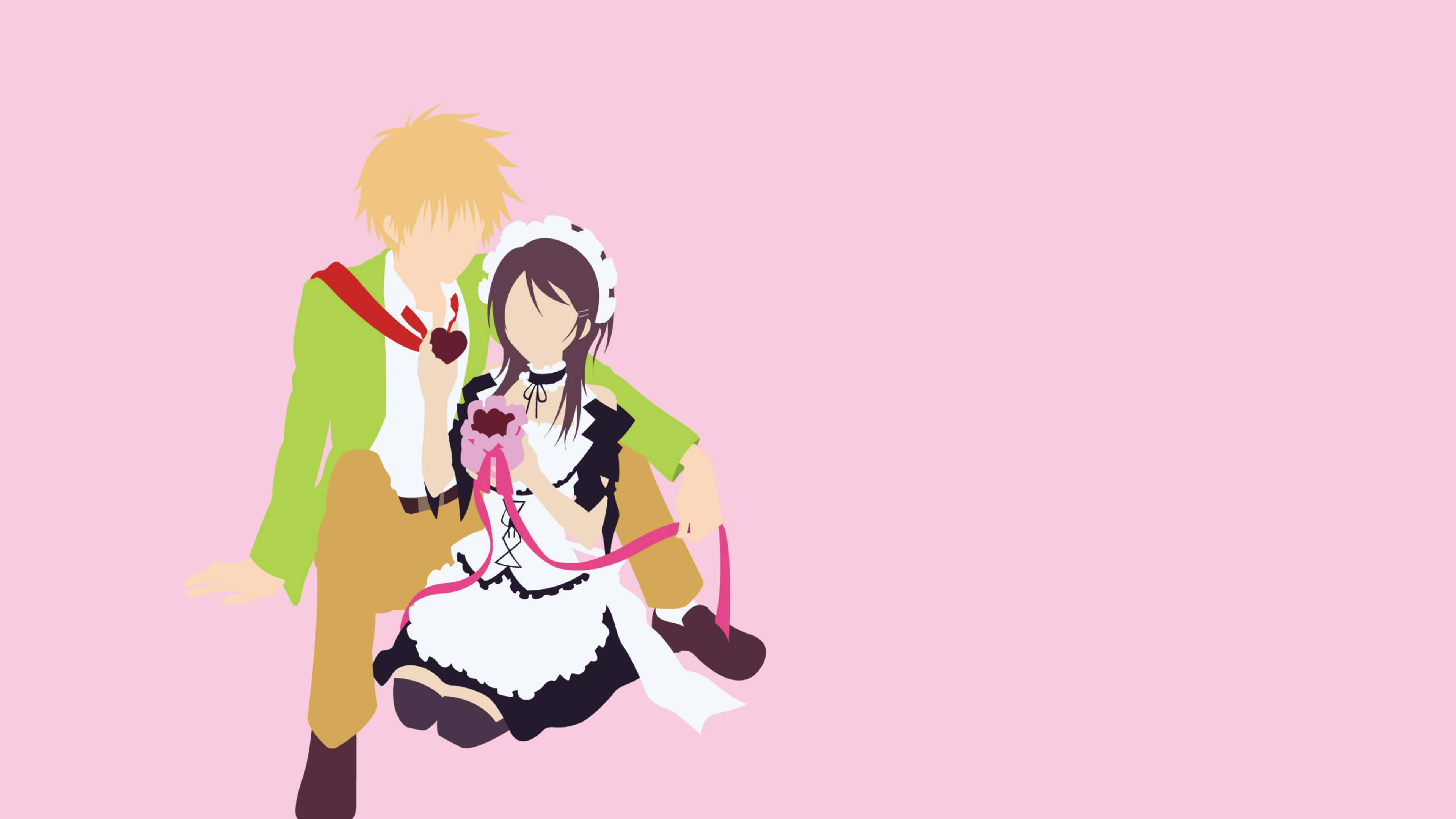 Maid Sama, pink, vector art, 4K Desktop Wallpaper