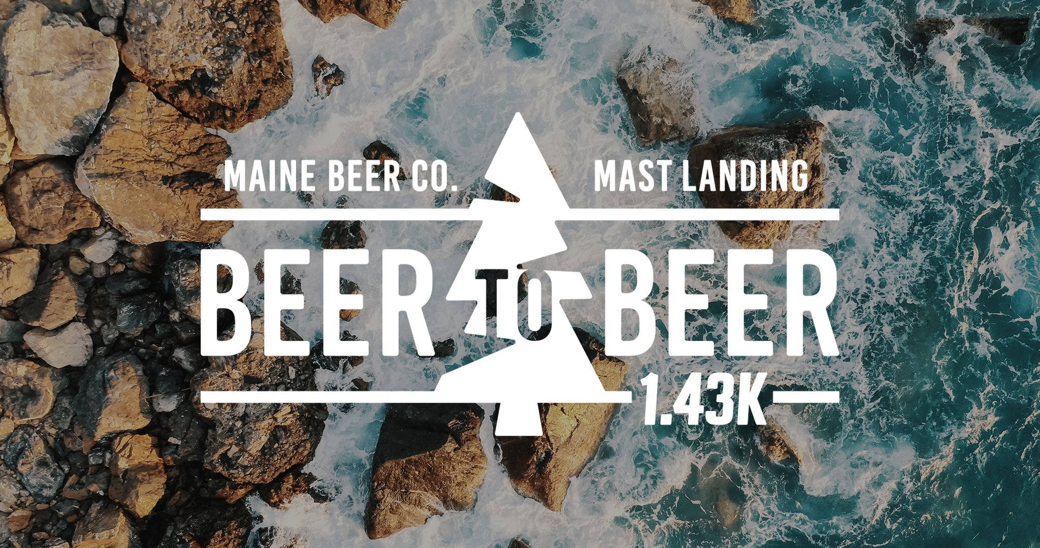 Maine Beer Company, ocean waves, rugged coastal rocks, Full HD Desktop Wallpaper