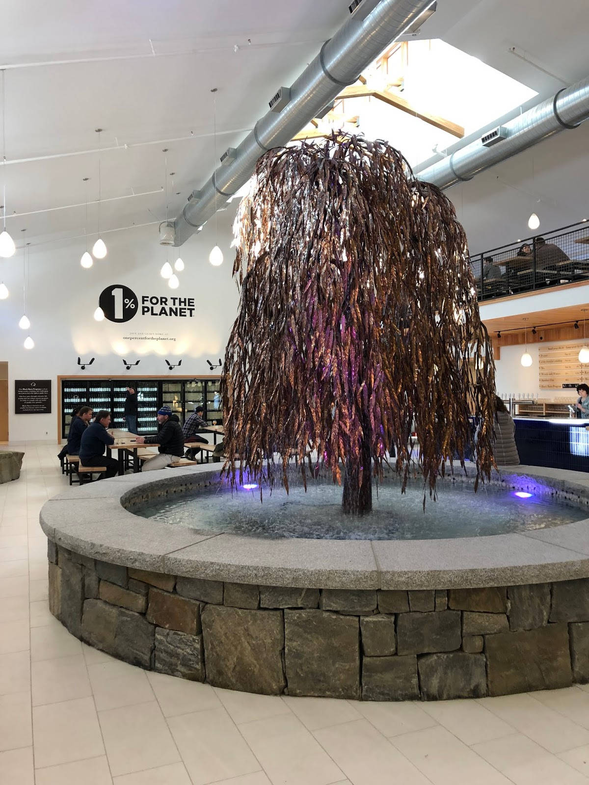 Maine Beer Company, water fountain tree, metallic weeping willow sculpture, HD Phone Wallpaper