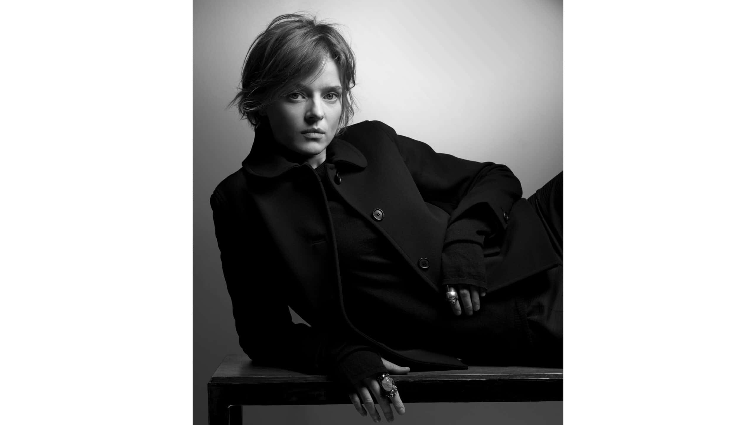 Maison Michel, Creative Director, black coat, 2K Desktop Wallpaper
